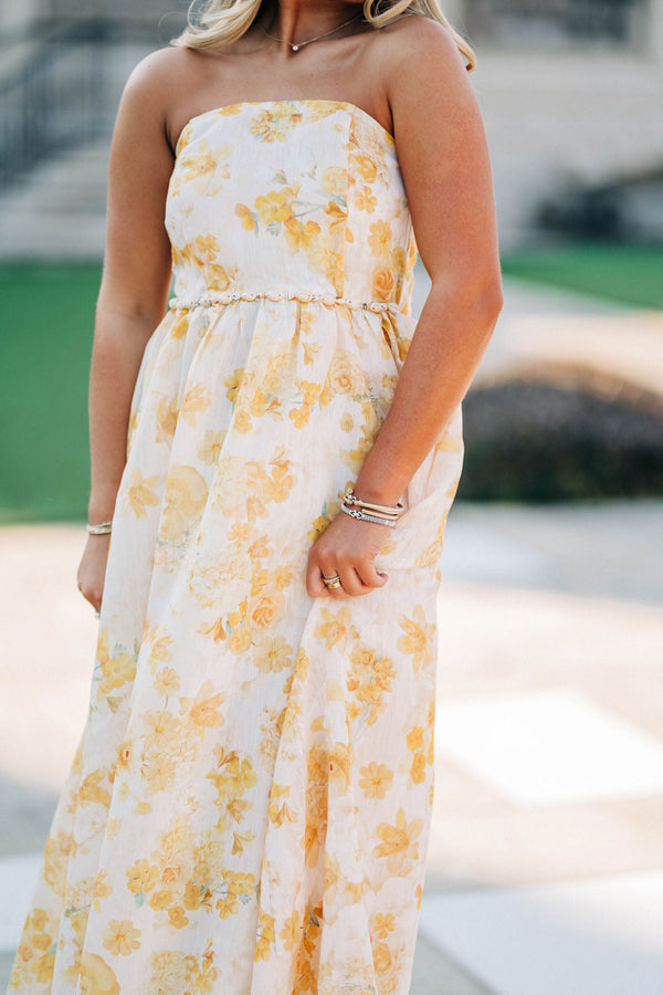 Ashlyn Maxi Dress - Yellow Floral