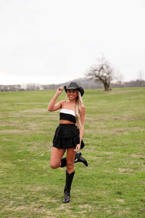 Country Love Mini Skirt - Black