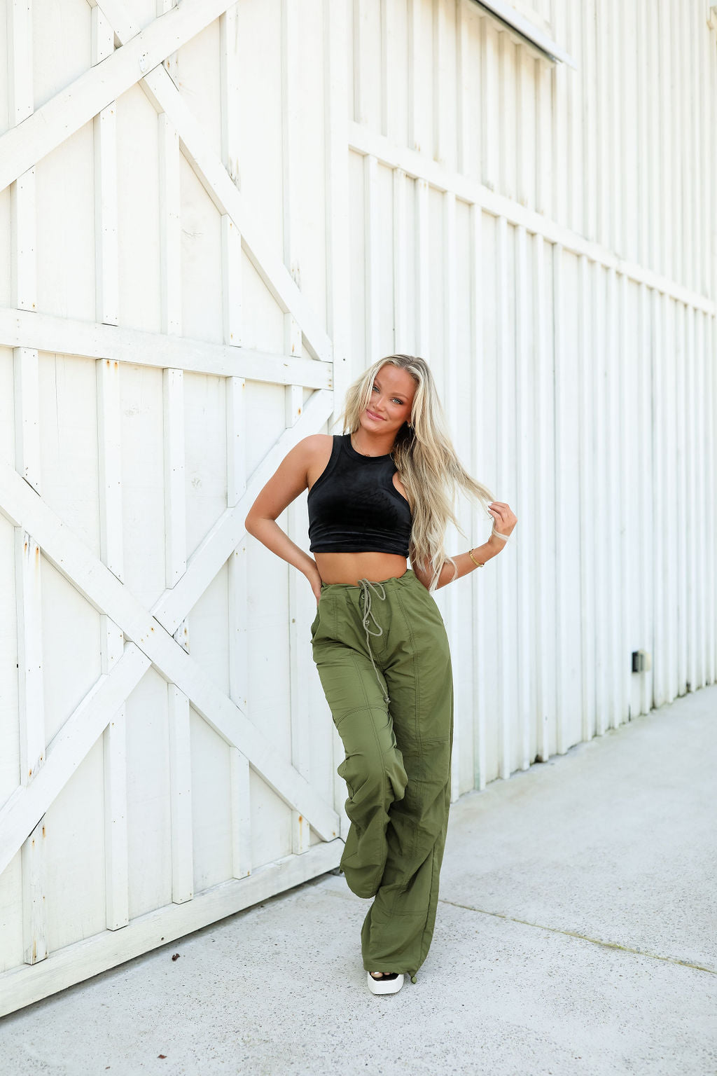 Carly Cargo Pant - Olive – cocolillys