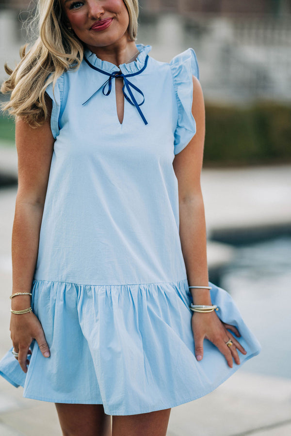 Gretel Mini Dress - Baby Blue