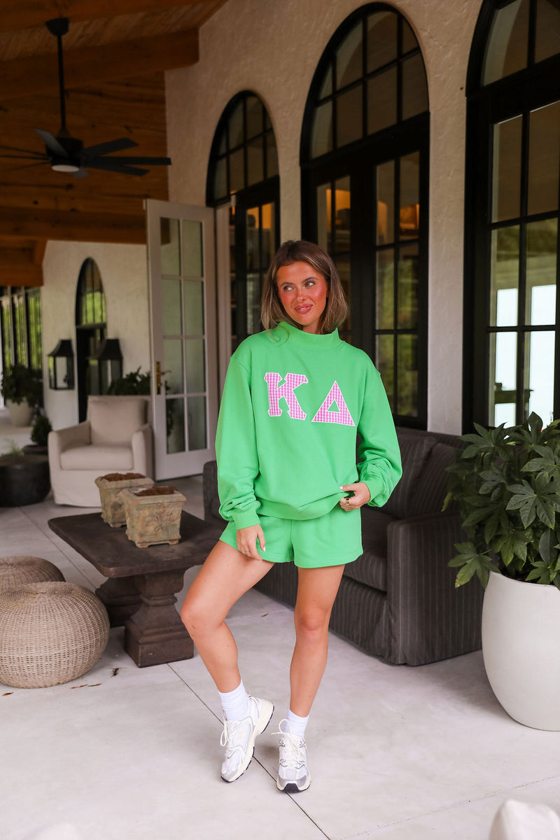 GREEK Kappa Delta Varsity Short -Kelly Green – cocolillys