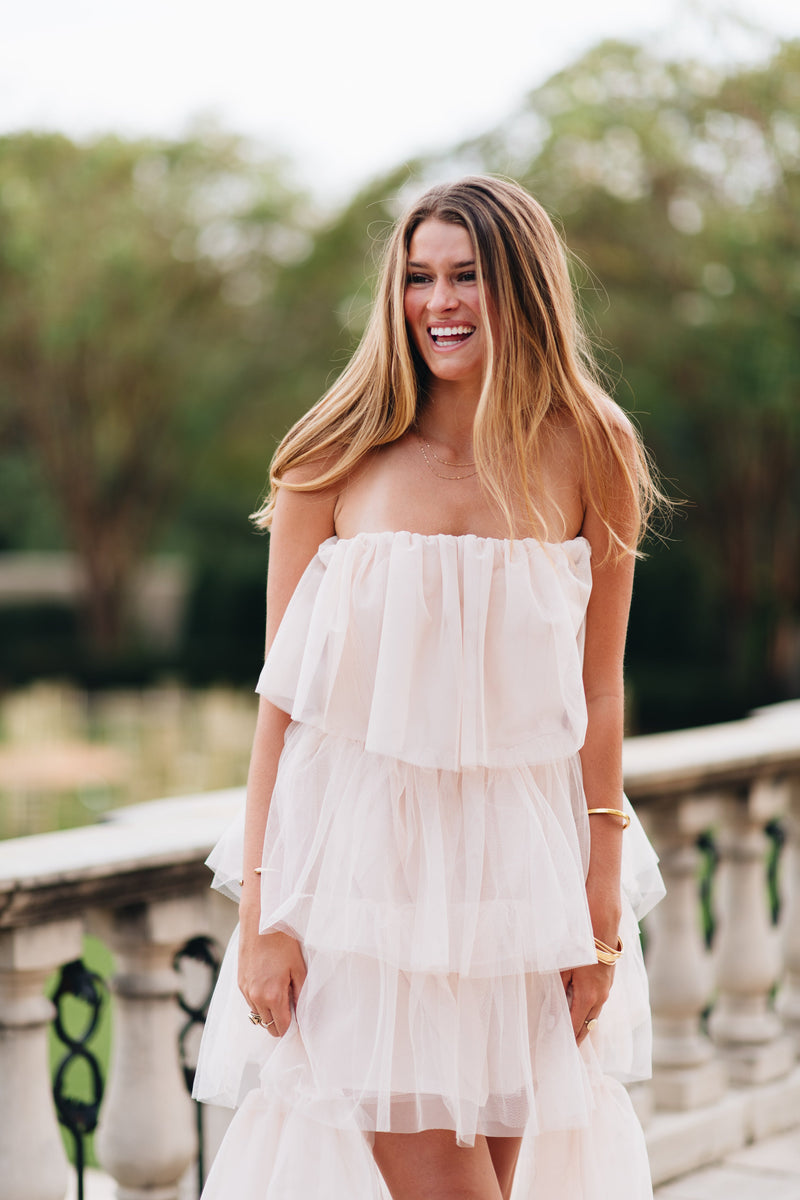 Marlow Cocktail Dress - Nude