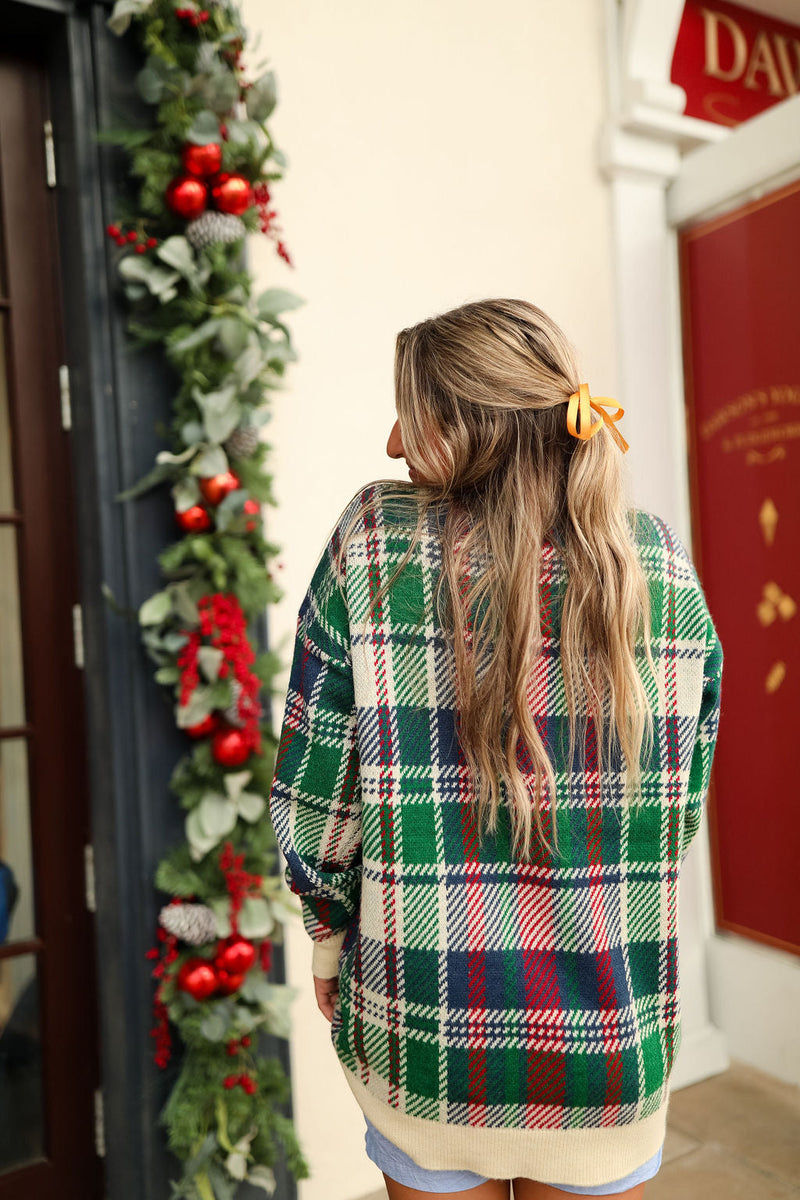 Ember Tunic Sweater - Holiday Plaid