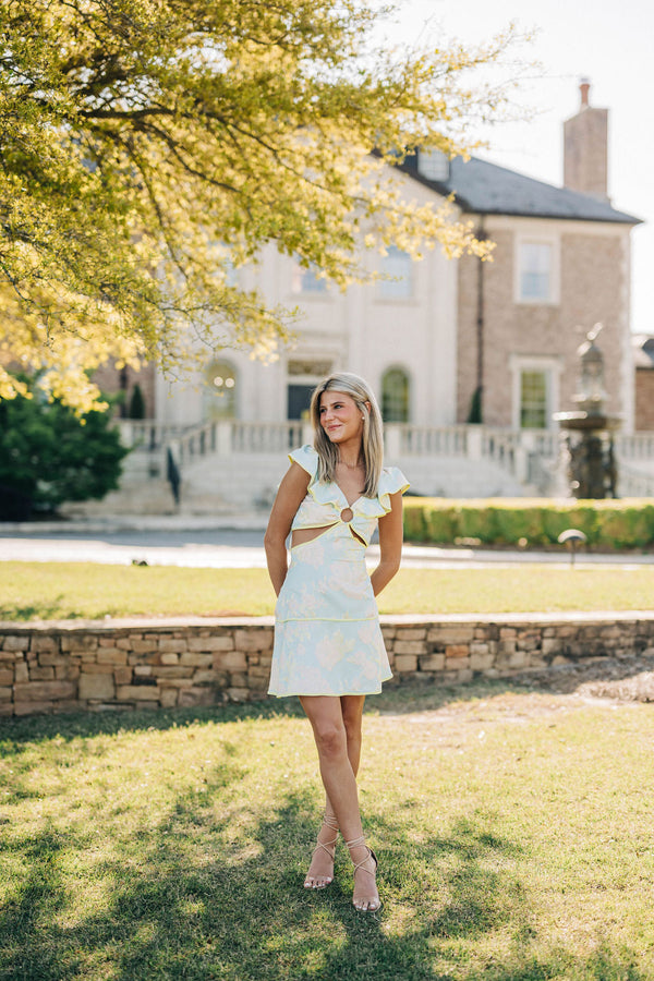 Perfect Promise Dress - Blue Yellow