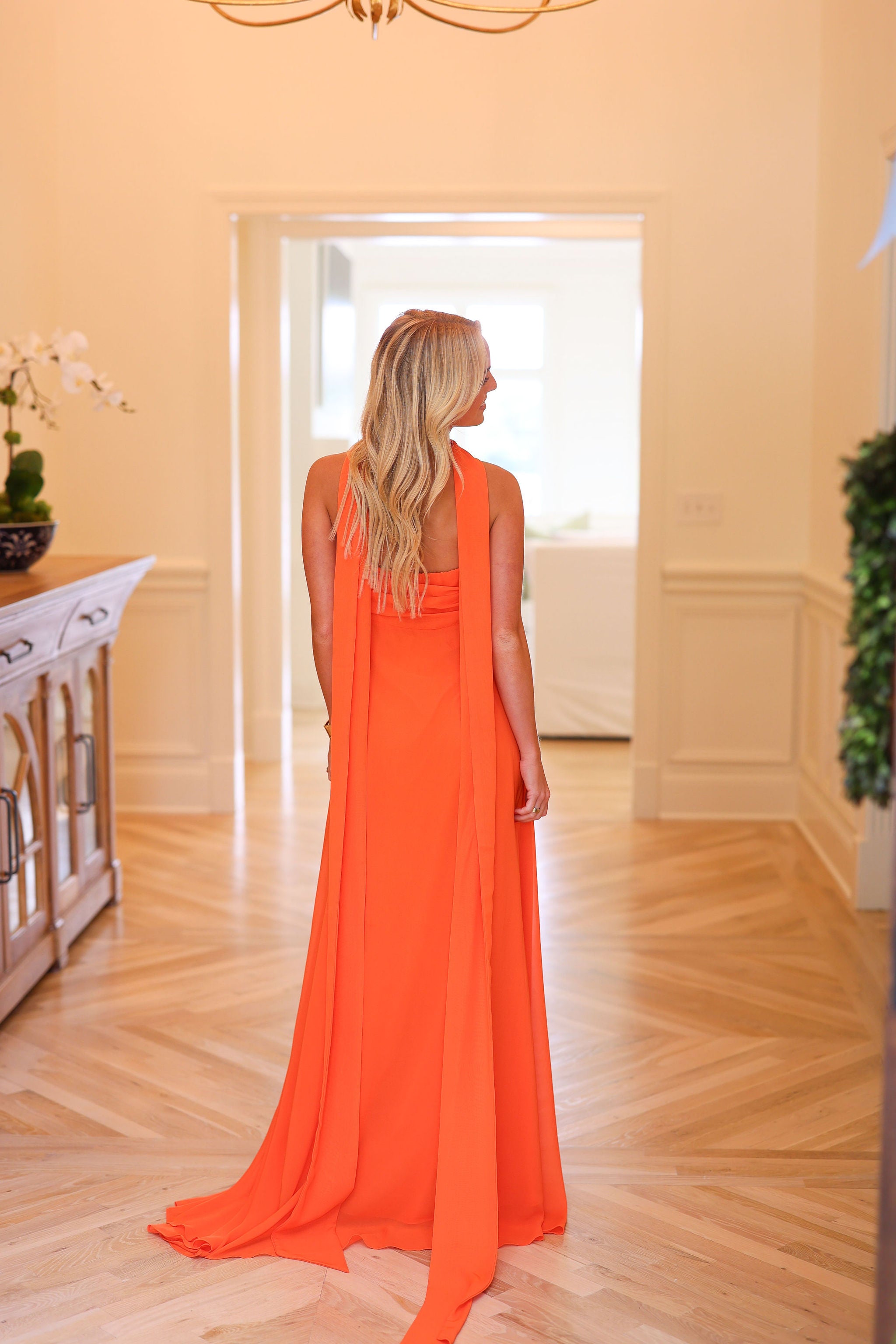 strapless open back dress Delfina Cowl Knit Maxi Dress main image 0