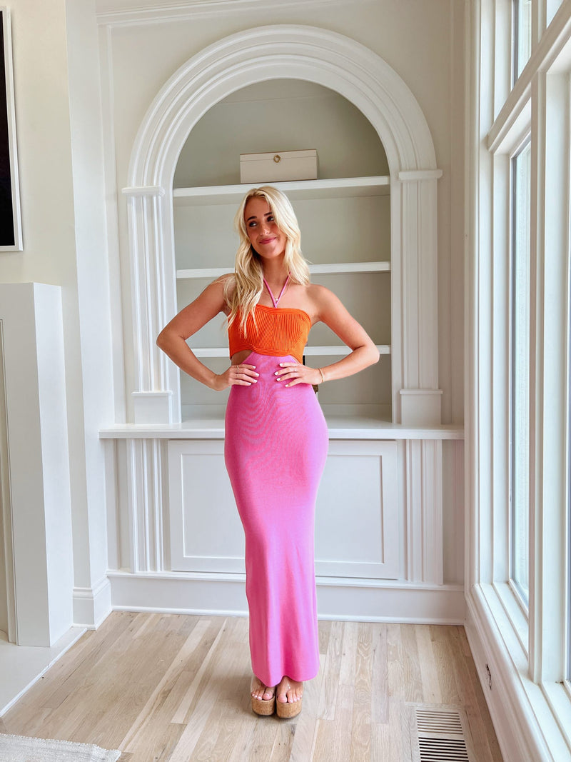 Nadia Maxi Dress - Pink Multi