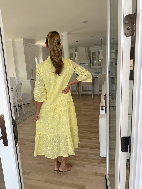 Easy Afternoon Midi Dress - Yellow