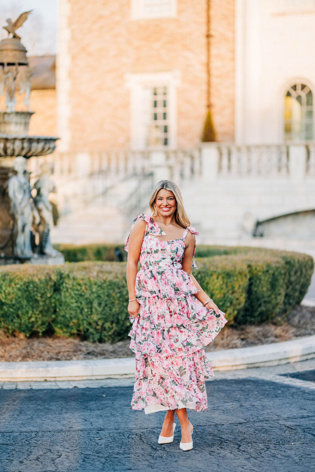 Garden Party Dress - Pink Floral