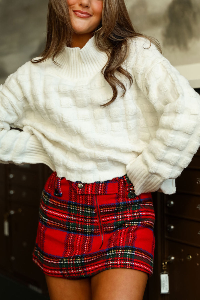 Plaid For You Mini Skort - Red