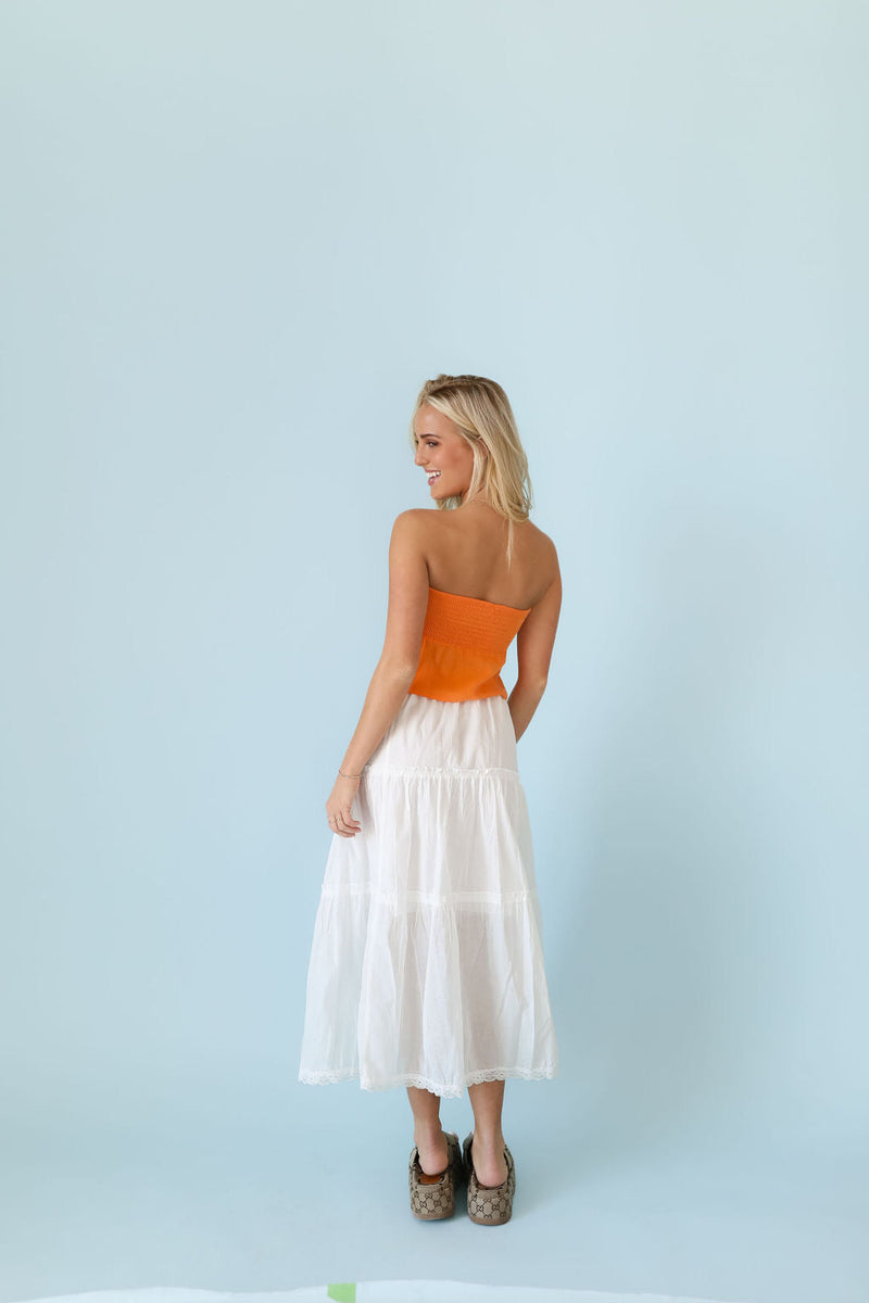 Ali Maxi Skirt - White