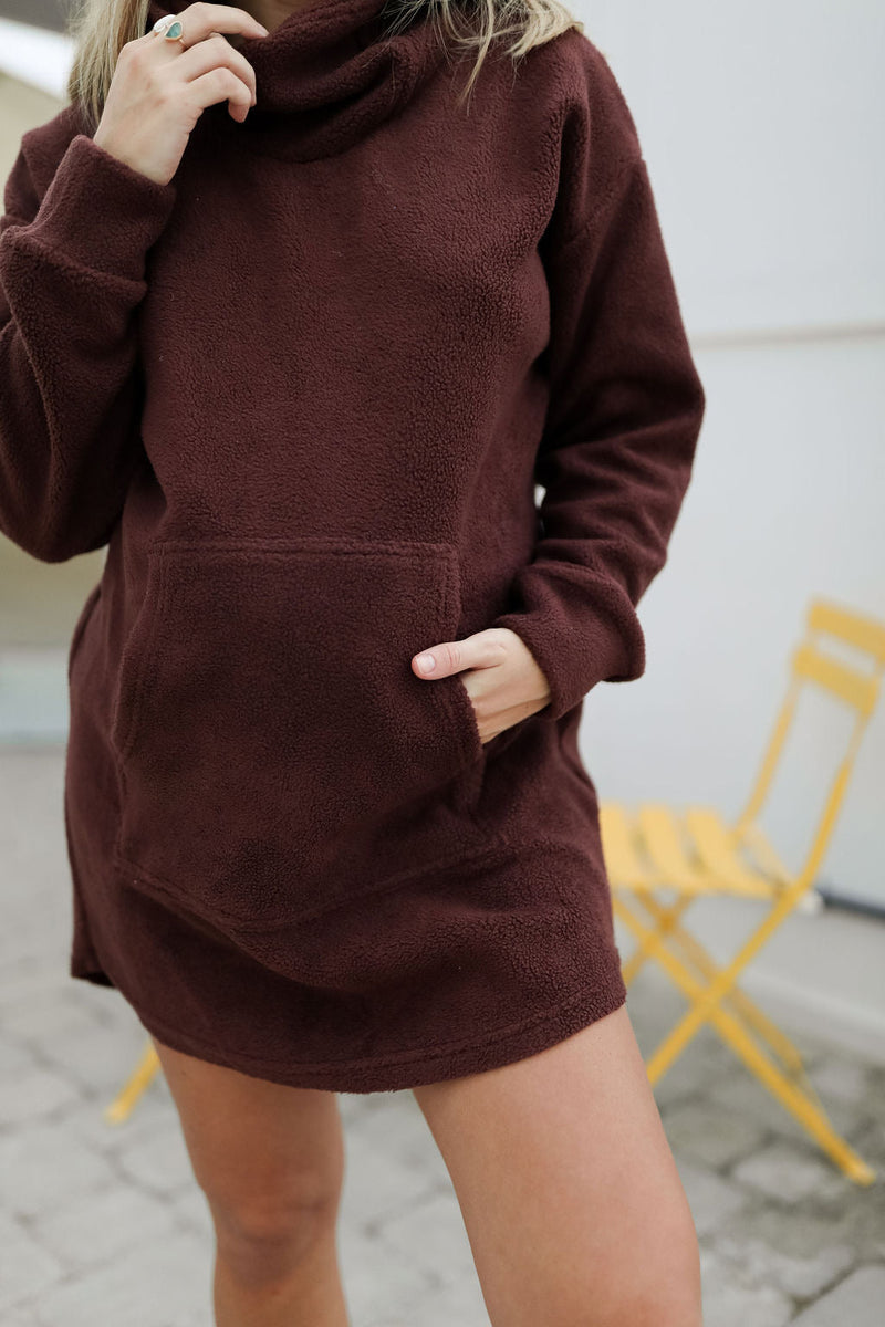 Jackie Sweater Dress - Chocolate Brown
