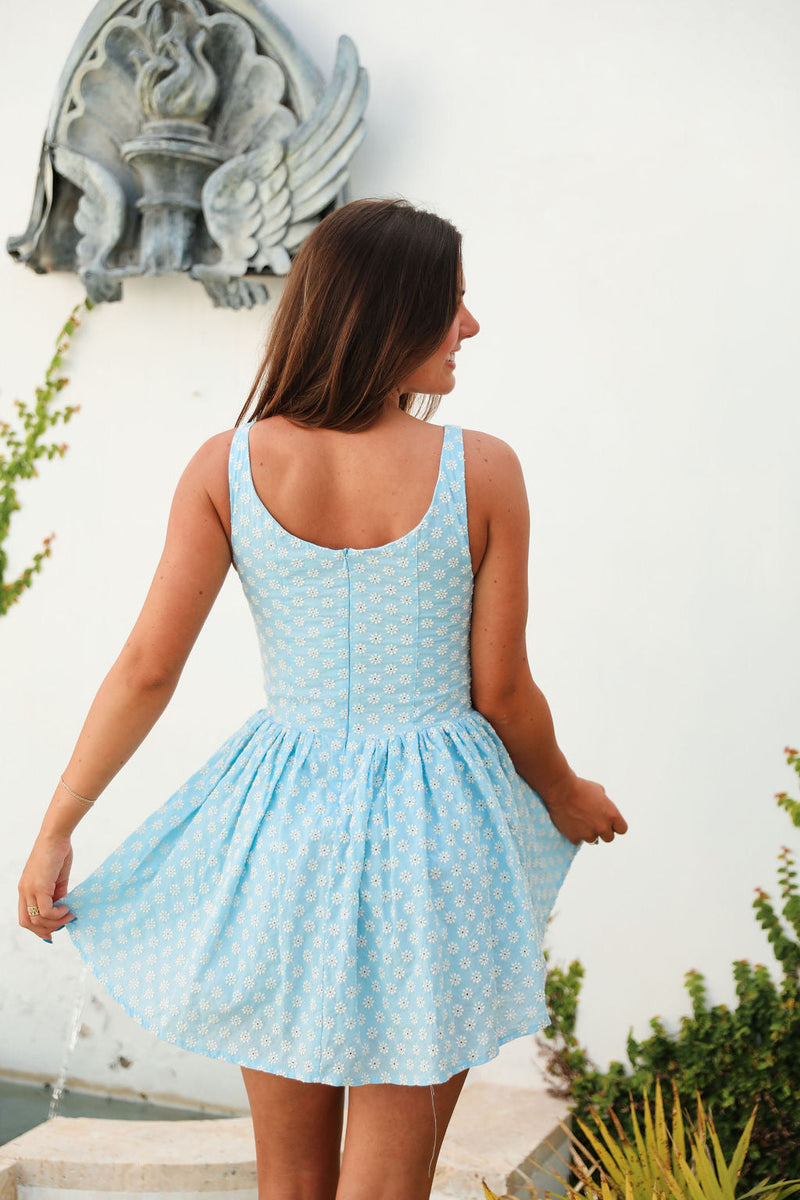 Spellbound Mini Dress - Blue