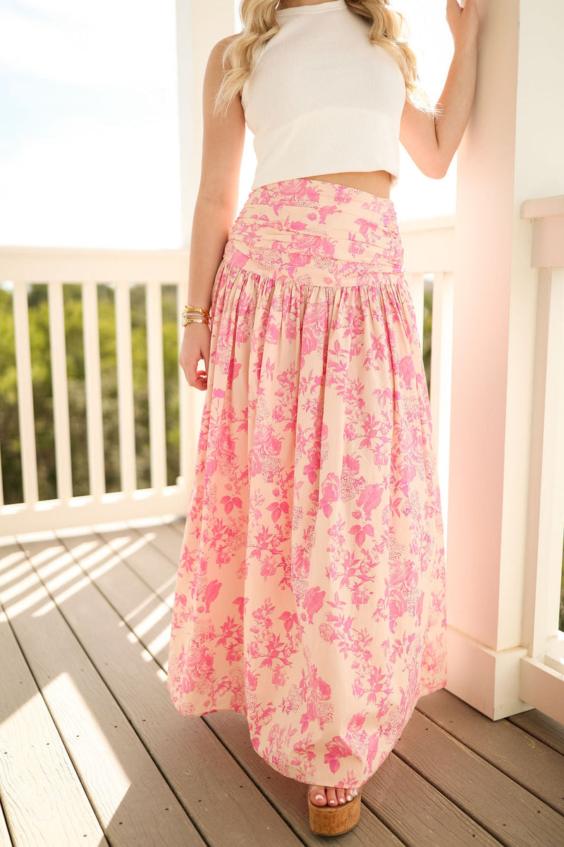 Cora Maxi Skirt - Blush Pink
