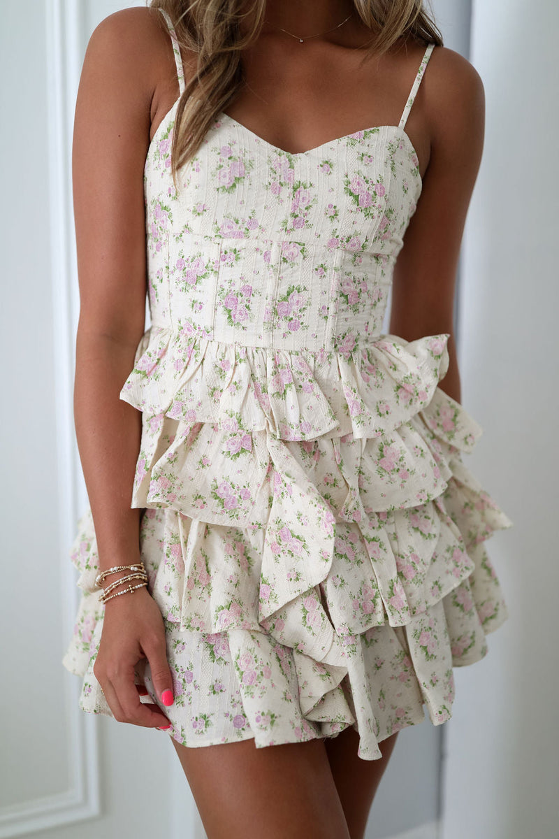 Lovee Mini Dress - Pink/Green
