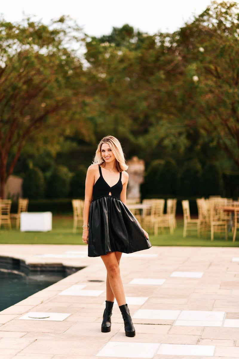 Time Out Mini Dress  - Black