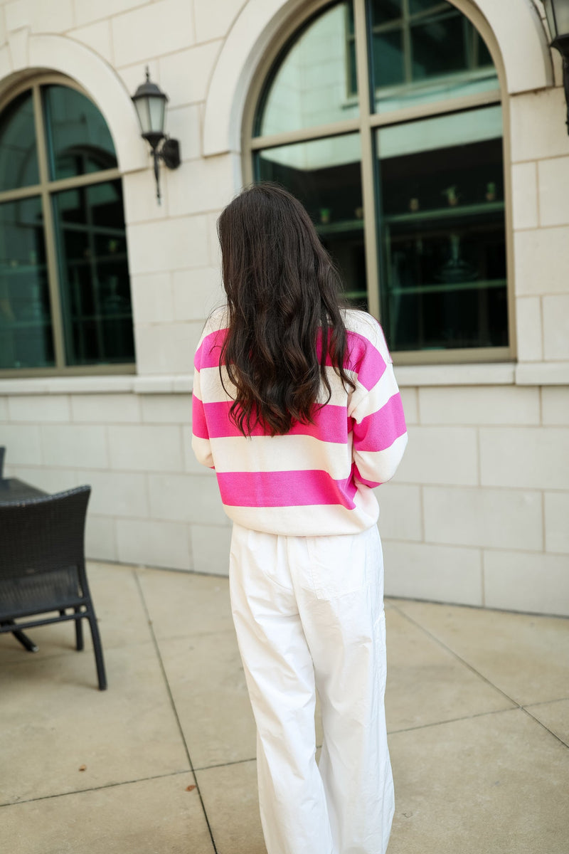 Rudy Stripe Sweater - Pink Cream