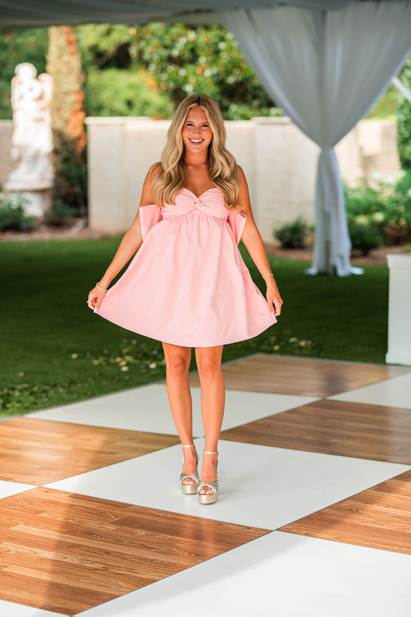 Louisa Cocktail Mini Dress - Pink