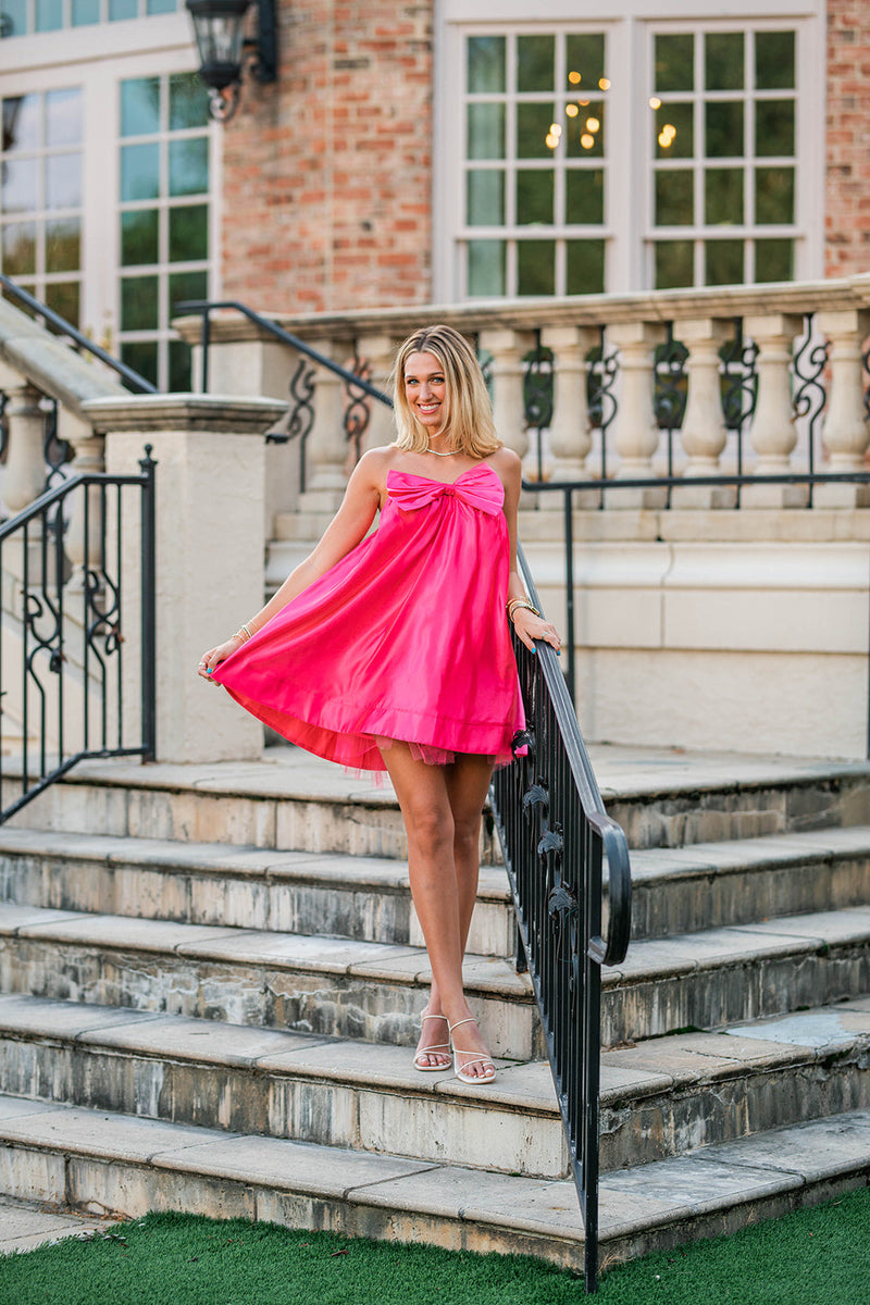Capulet Cocktail Dress - Hottest Pink
