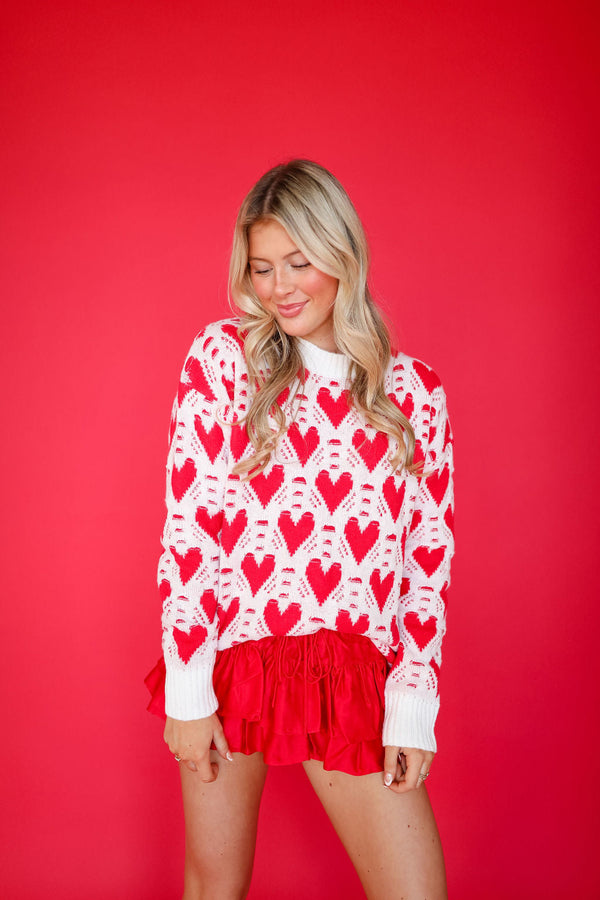 I Can Love Me Better  Sweater - Red Heart