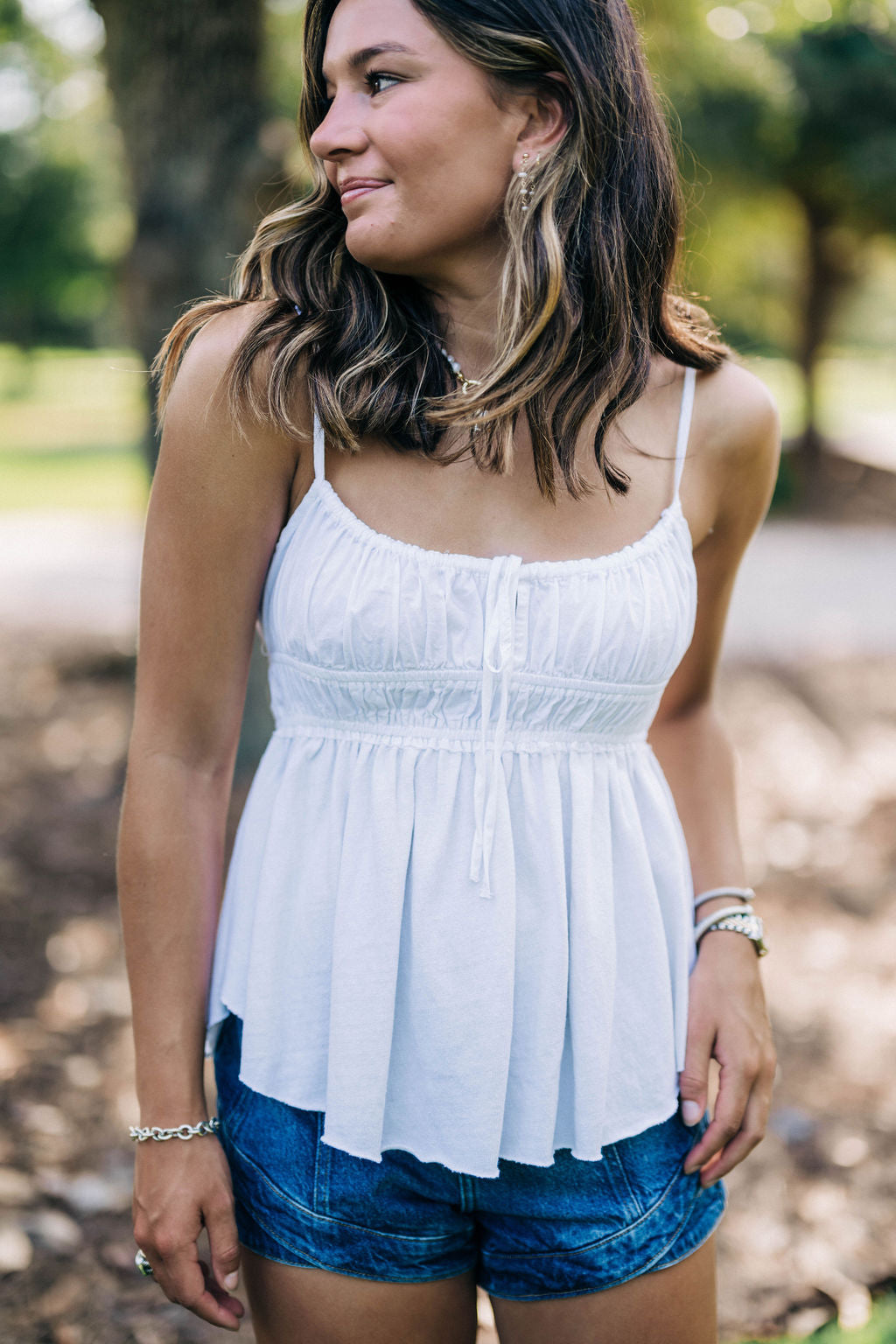 Scarlett Tank - Ivory FREE PEOPLE – cocolillys