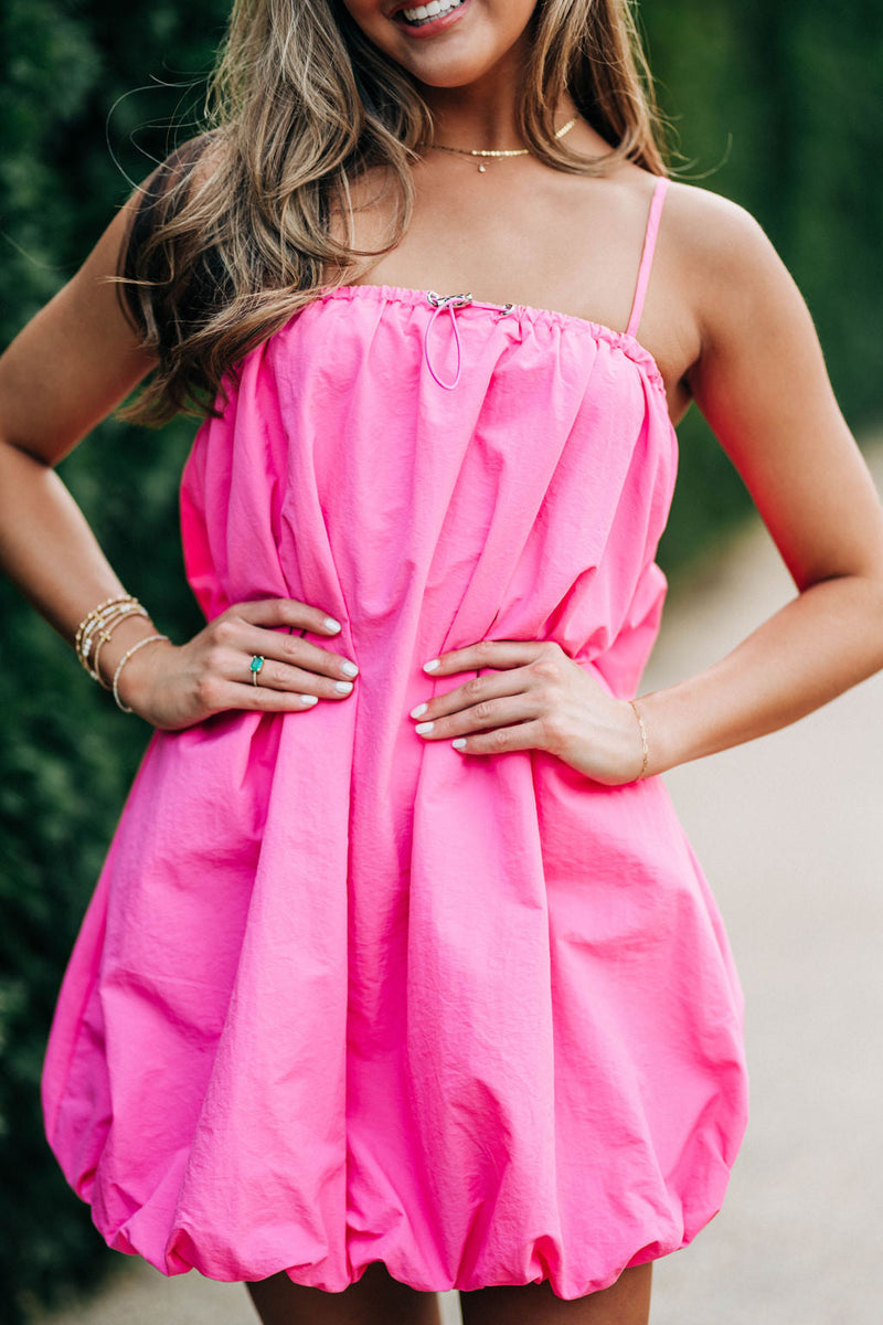 Lainey Mini Dress - Neon Pink