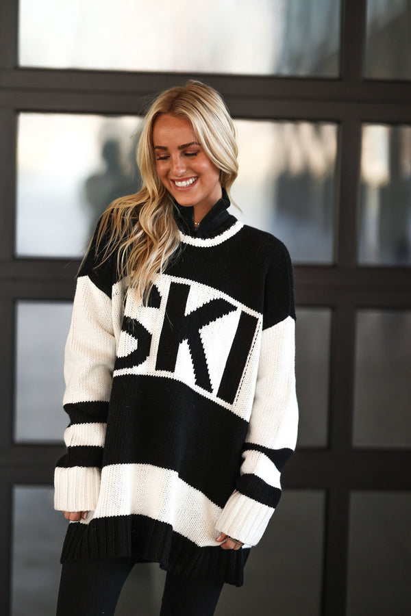 Ski In Knit Sweater - Black