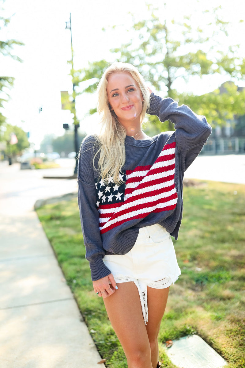 American Honey Sweater - Navy