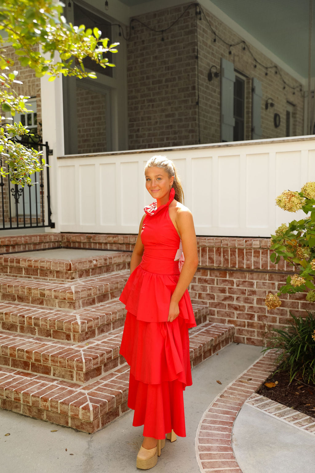 QOOZA IMVAL / Check Layered Dress［RED］ Zelie Mini Dress - Scarlet | JAUS