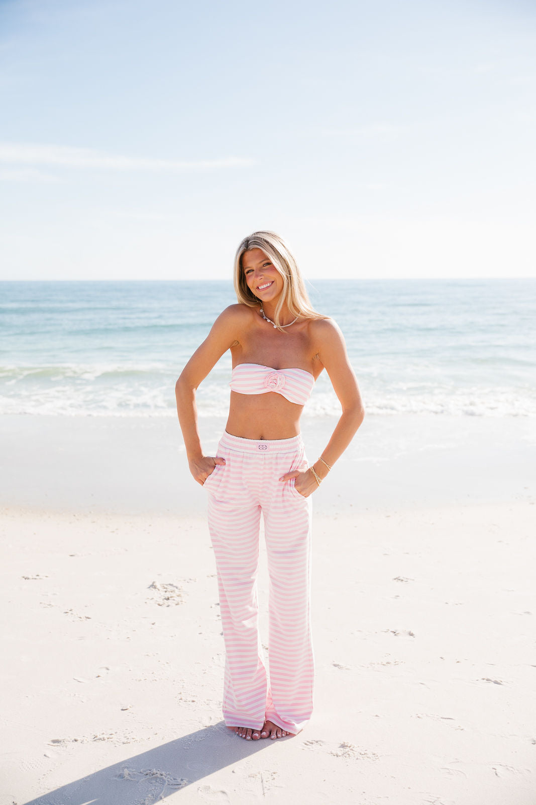 Stripe Wide Leg Pant - Bubblegum Kiss – cocolillys