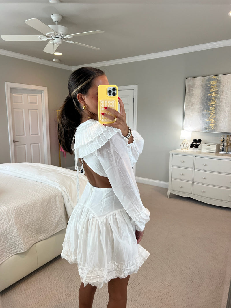 Frillie Mini Dress - White
