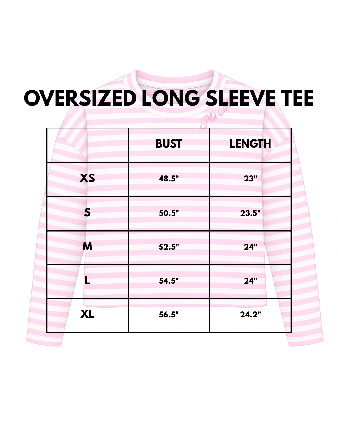 BABYL L LONG SLEEVE TEE【XLサイズ】 GREEK Oversized Long Sleeve Tee - Tri Delta PREORDER – cocolillys