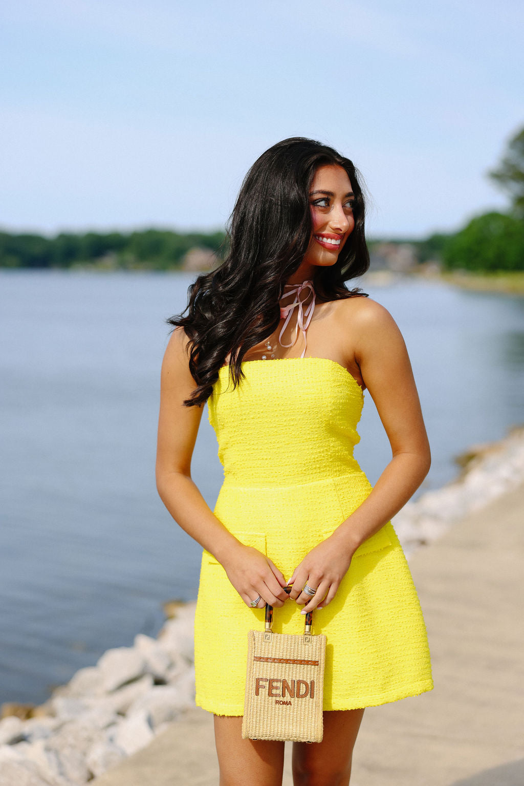 The Montclair Dress - Yellow Citrus Tweed – cocolillys