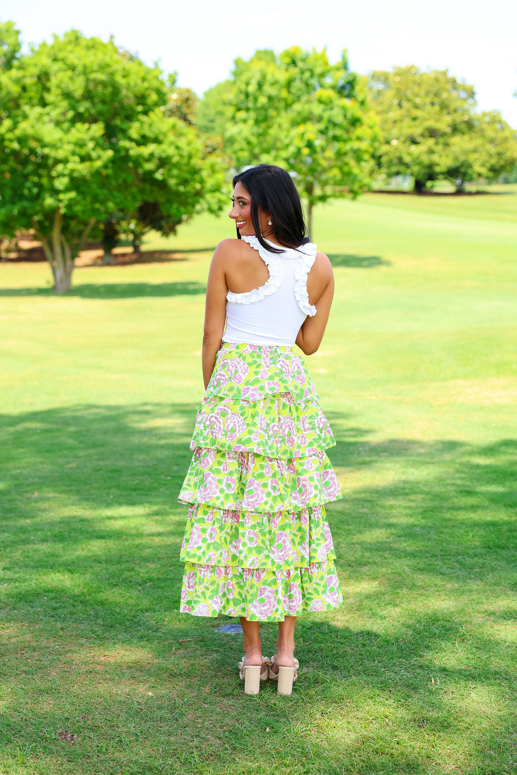 Ruffle Tank - White – cocolillys