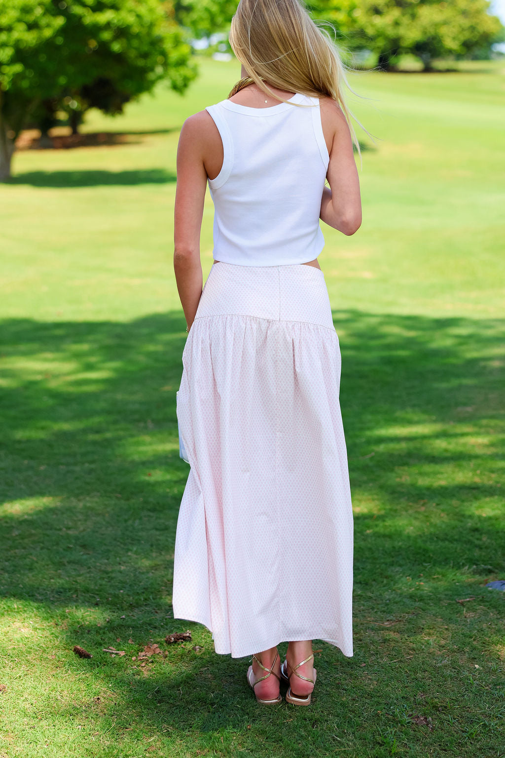 Rosie Midi Skirt - Pink – cocolillys