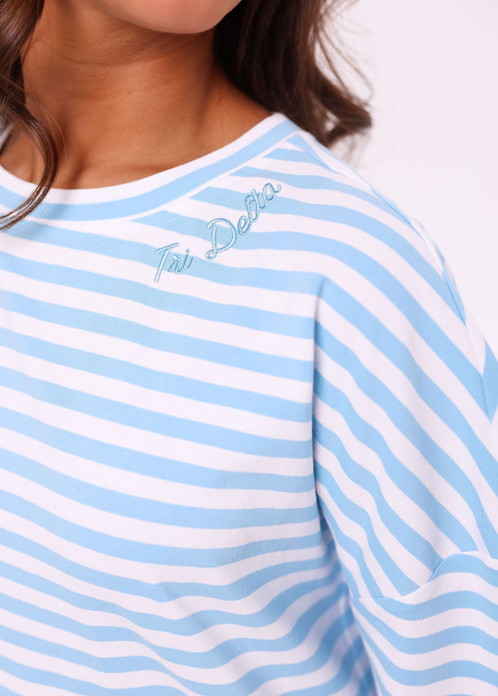 GREEK Oversized Long Sleeve Tee - Tri Delta PREORDER – cocolillys