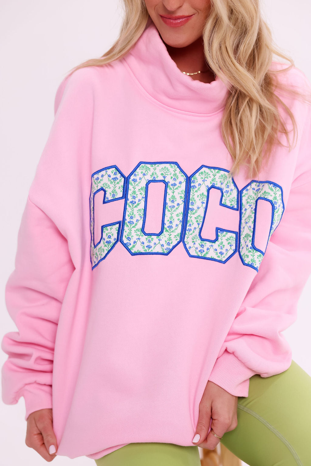 Coco Mockneck - Pink Floral – cocolillys