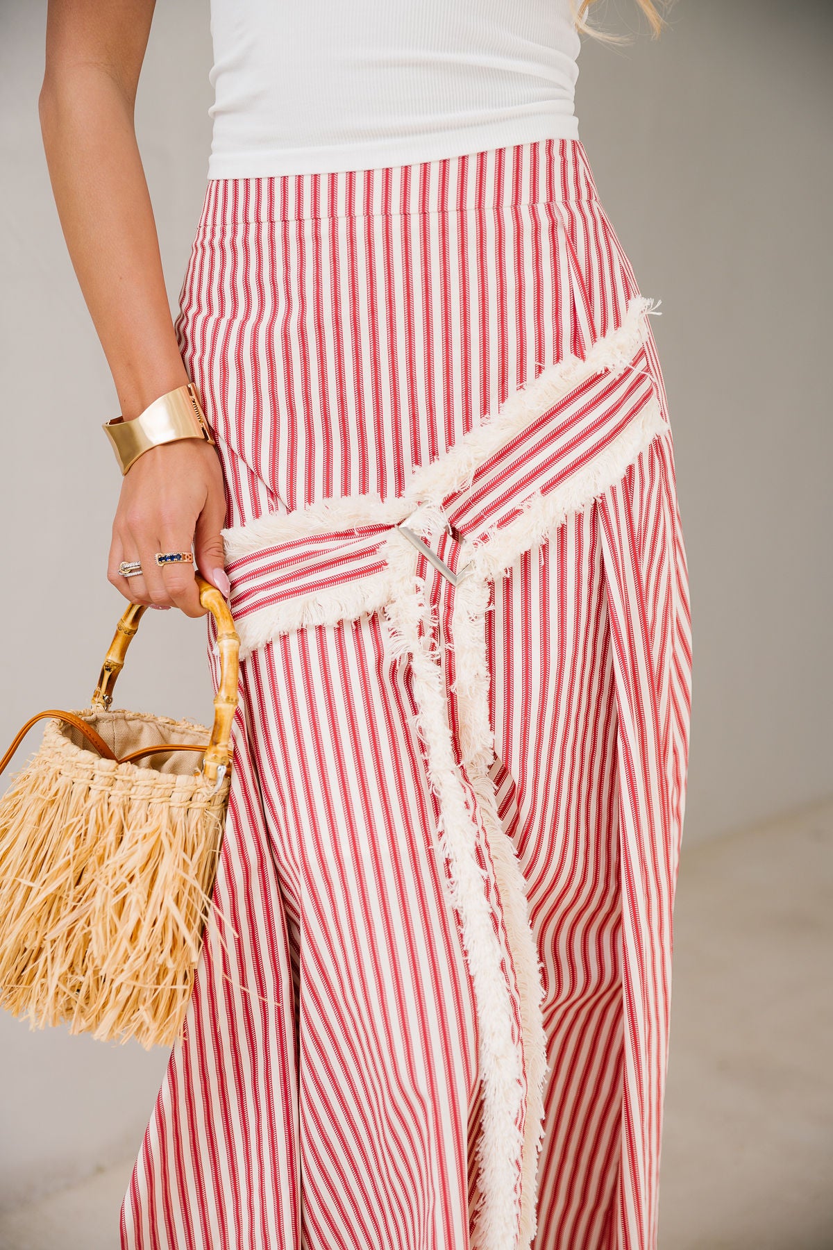 Rowan Skirt - Cherry Stripe – cocolillys
