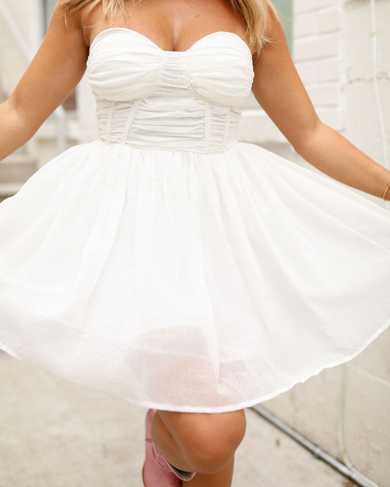 Wedding Weekend Cocktail Dress - White