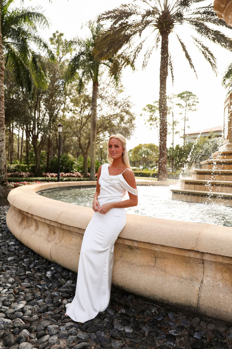 Harlow Maxi Gown - White