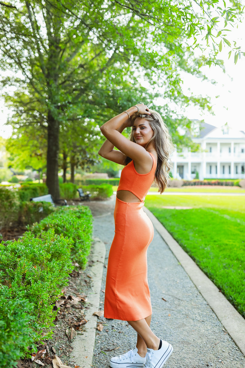 Miami Midi Dress - Orange