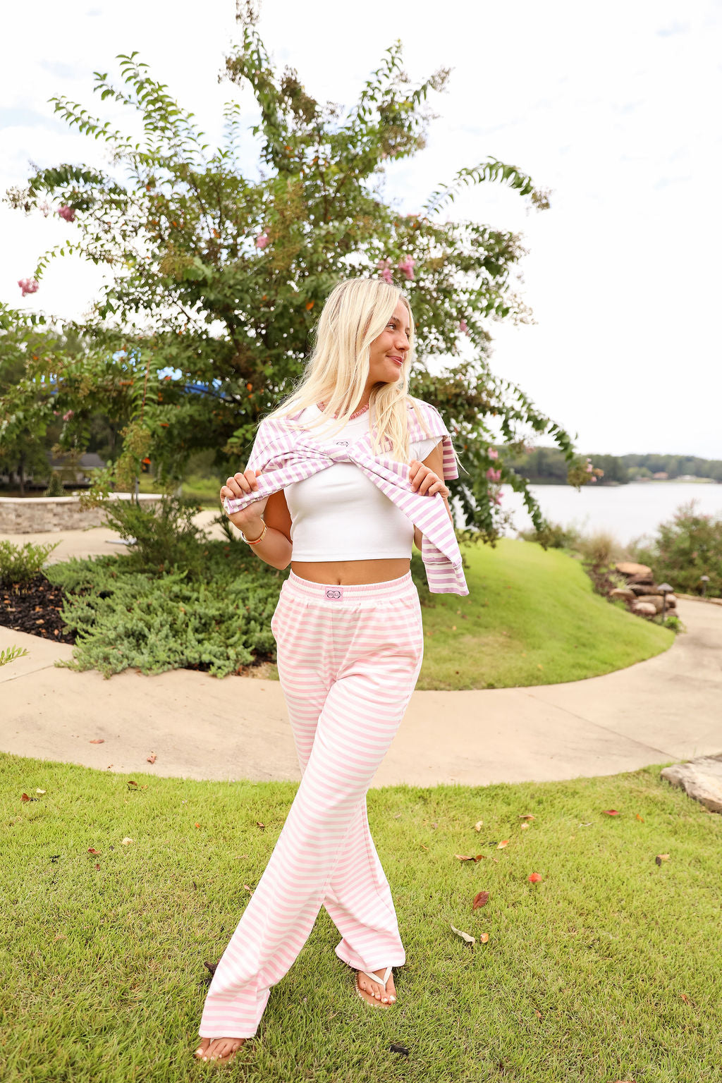Stripe Wide Leg Pant - Bubblegum Kiss – cocolillys