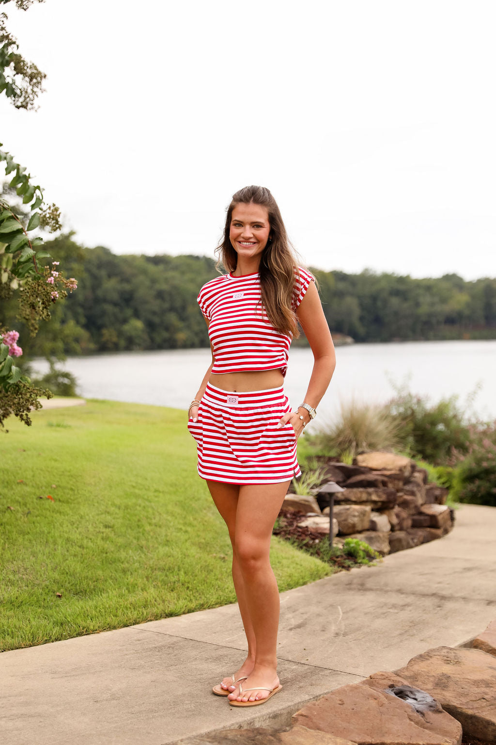 Stripe Coco Mini Skirt - Cherry Red – cocolillys