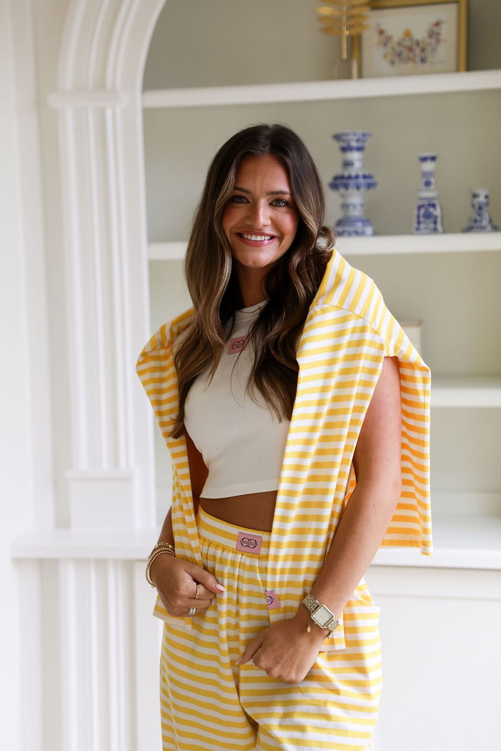 Stripe Oversized Long Sleeve Tee - Sunbeam – cocolillys