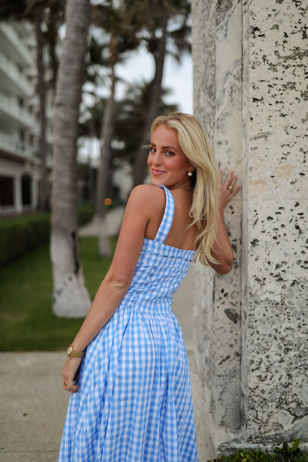 Dorothy Midi Dress - Blue Gingham XL Dorothy Midi Dress - Blue Gingham XL