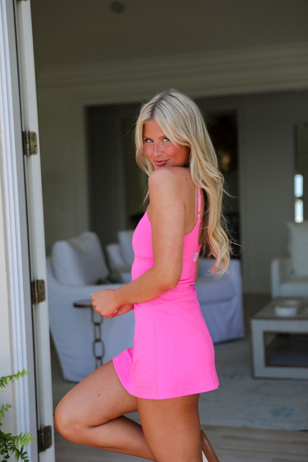 Sunni Athletic Dress - Pop Pink  cocolillys