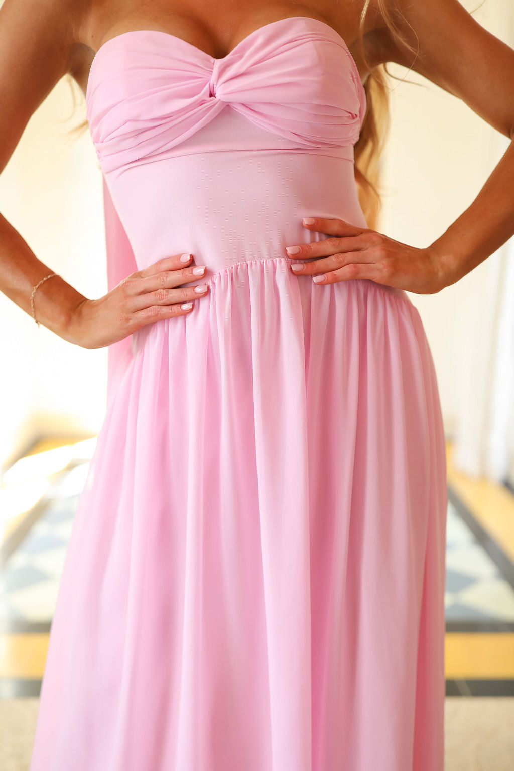 strapless open back dress Molly Ringwald as Andie Pink Prom Dress from Pretty in Pink – Cosplayrr