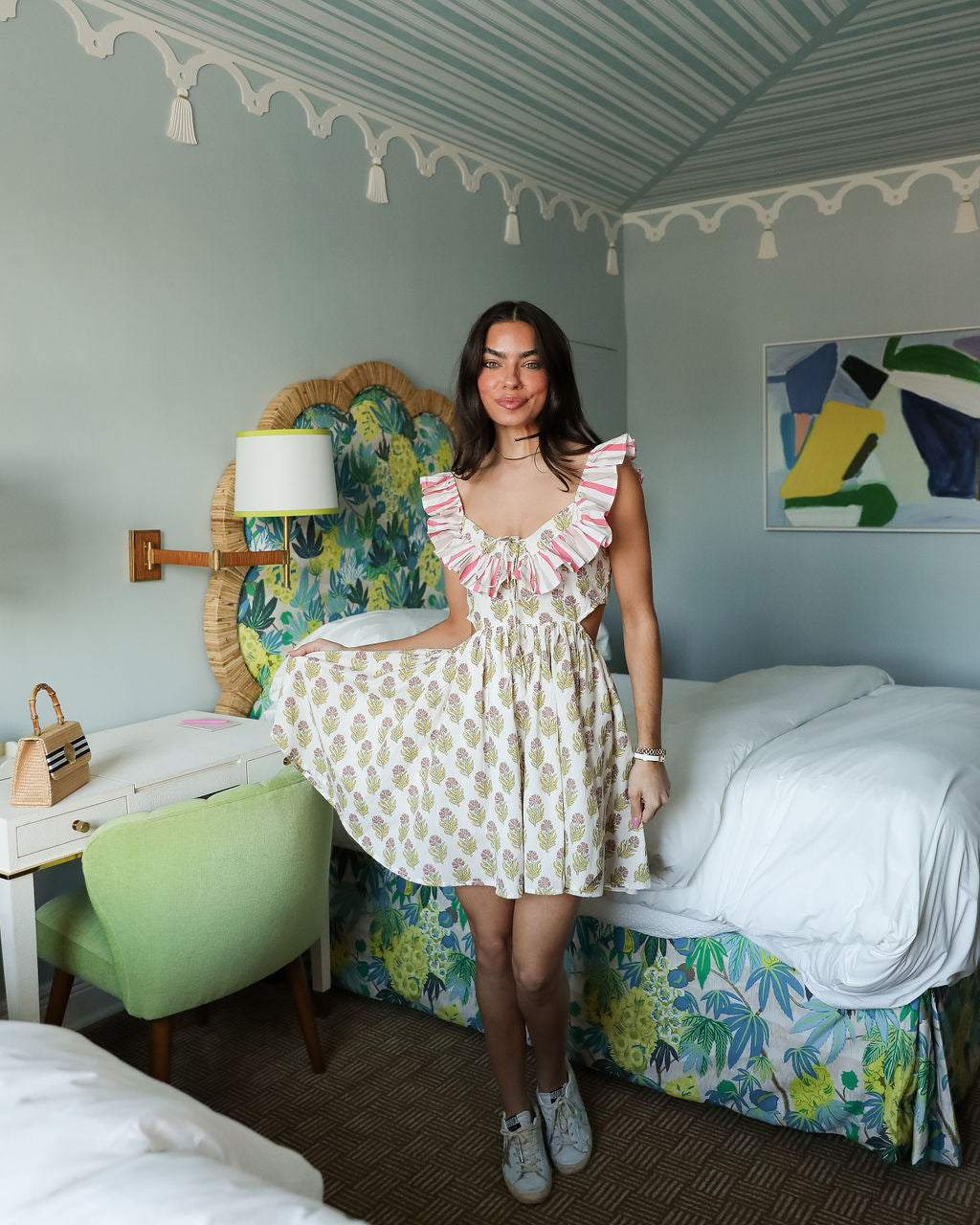 Billie Dress - Green Floral – cocolillys