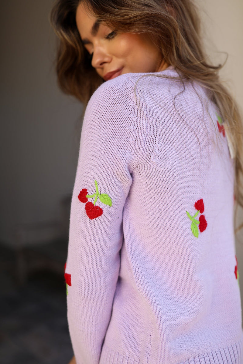 Cherry Pick Sweater by Lisa Todd - Candy Ice